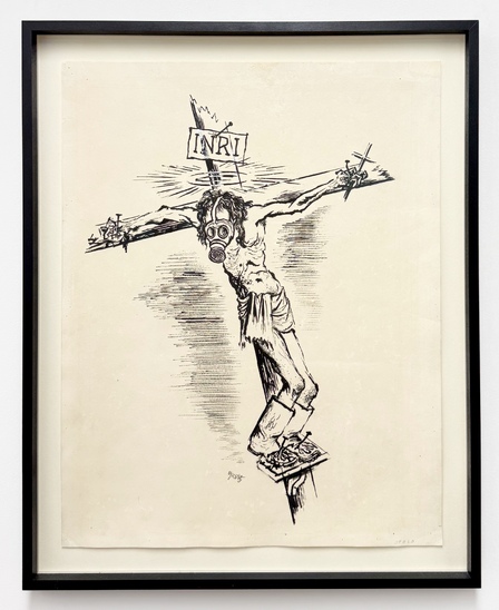George Grosz Christus mit Gasmaske am Kreuz